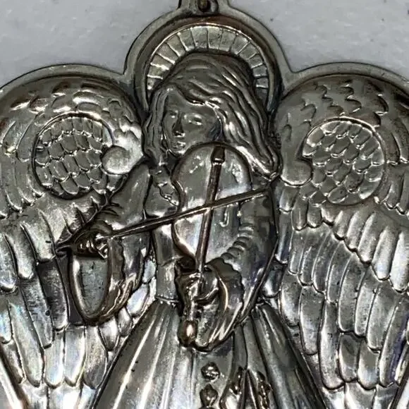 VTG Towle Sterling Silver Christmas Ornament Only Angel 1994 4th Edition 3.5” - Picture 5 of 8